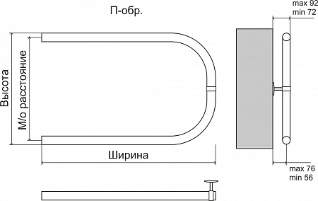 Эконом П-обр AISI 32х2 500х500 Полотенцесушитель  TERMINUS Озёрск - фото 3