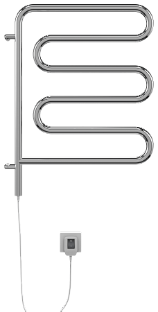 Электро 25 Ш-обр 450х570 поворотный Полотенцесушитель  TERMINUS Озёрск - фото 2