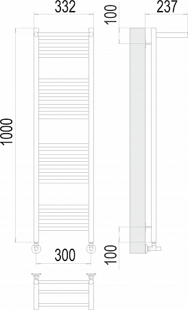 Аврора с/п П20 300х1000 Полотенцесушитель  TERMINUS Озёрск - фото 3