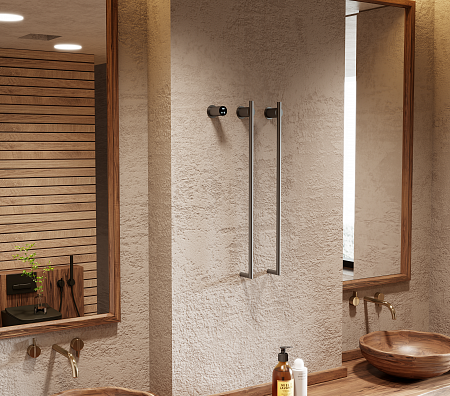 Рондо П2 350х760 электро Полотенцесушитель TERMINUS Оружейная сталь Озёрск - фото 6