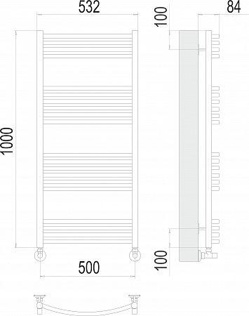 Классик П20 500х1000 Полотенцесушитель  TERMINUS Озёрск - фото 3