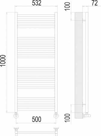 Аврора П20 500х1000 Полотенцесушитель  TERMINUS Озёрск - фото 3