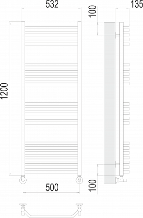 Виктория П22 500х1200 Полотенцесушитель  TERMINUS Озёрск - фото 3