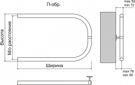 Эконом П-обр AISI 32х2 500х400 Полотенцесушитель  TERMINUS Озёрск - фото 3