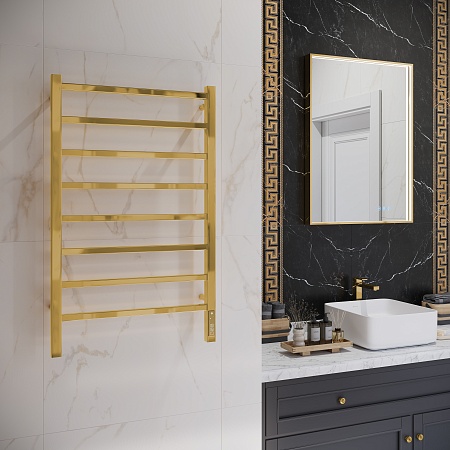 Ватикан П8 500х850 Электро Полотенцесушитель TERMINUS Золото Озёрск - фото 3