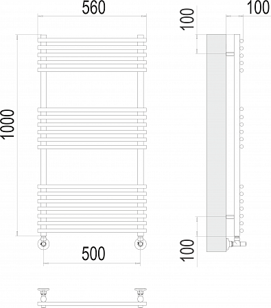 Ватра П18 500х1000 Полотенцесушитель  TERMINUS Озёрск - фото 3