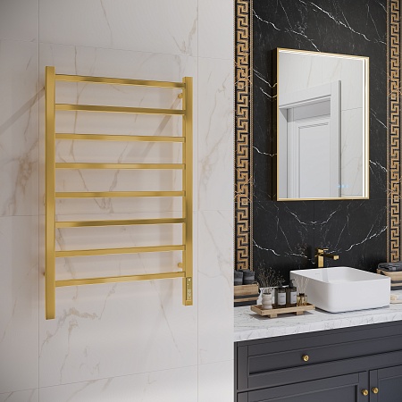 Ватикан П8 500х850 Электро Полотенцесушитель TERMINUS Брашированное золото Озёрск - фото 3