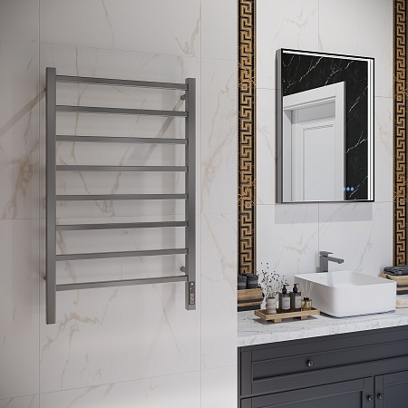 Ватикан П8 500х850 Электро Полотенцесушитель TERMINUS Оружейная сталь Озёрск - фото 3