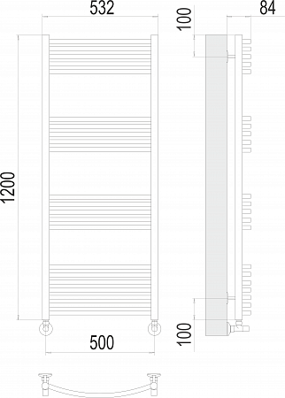 Классик П22 500х1200 Полотенцесушитель  TERMINUS Озёрск - фото 3