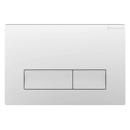 Клавиша смыва для инсталляции Terminus Classic кнопка прямоугольник цвет белый Озёрск - фото 1