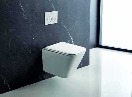 Подвесной унитаз безободковый Terminus Ватикан Monolit 490х340 белый Озёрск - фото 1